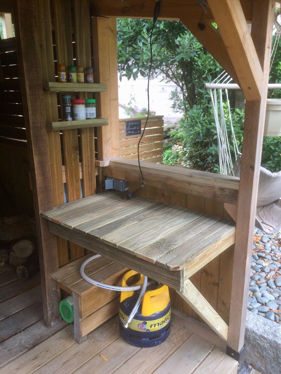 Création d'un plan de travail pour plancha avec ses étagères