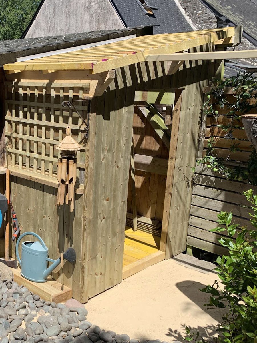 Extension bois pour un abri de jardin existant