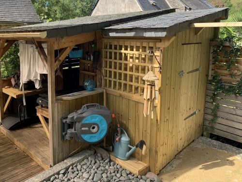 Extension bois sur mesure pour un abri de jardin existant : rendu final