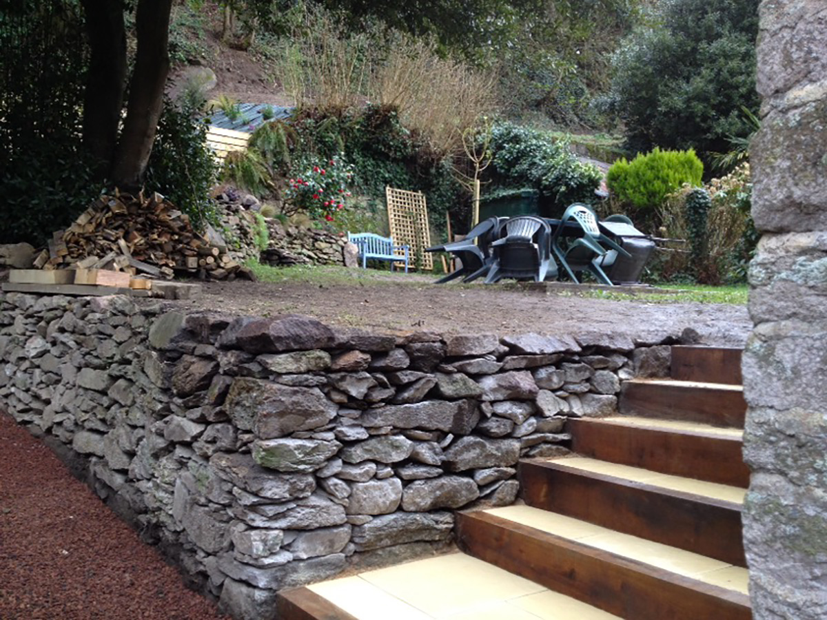 Rénovation d'un mur en pierres : rendu final