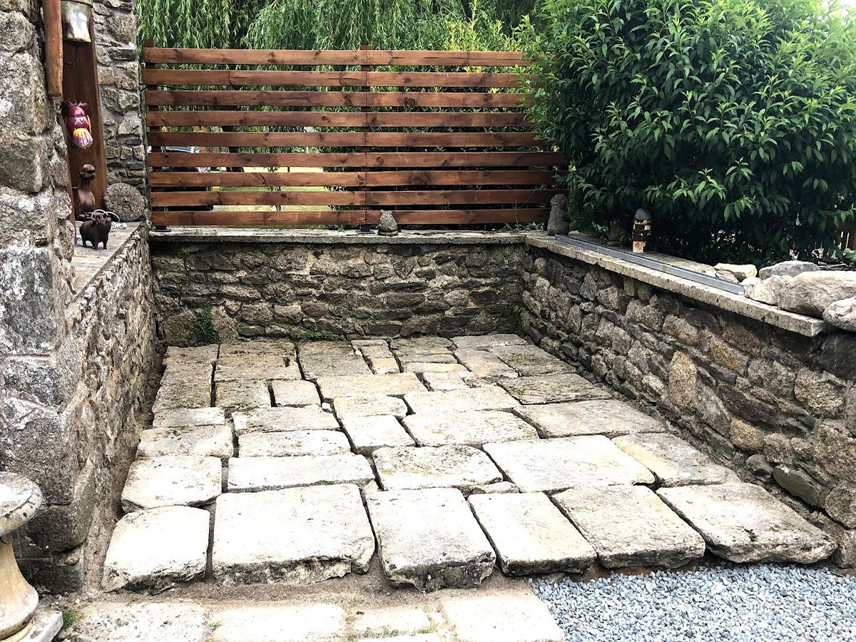 Remaniement d'une terrasse en pierres : rendu final