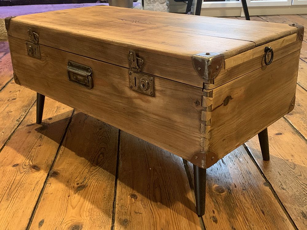 Transformation d'anciennes valises en bois : création de 2 rallonges en chêne