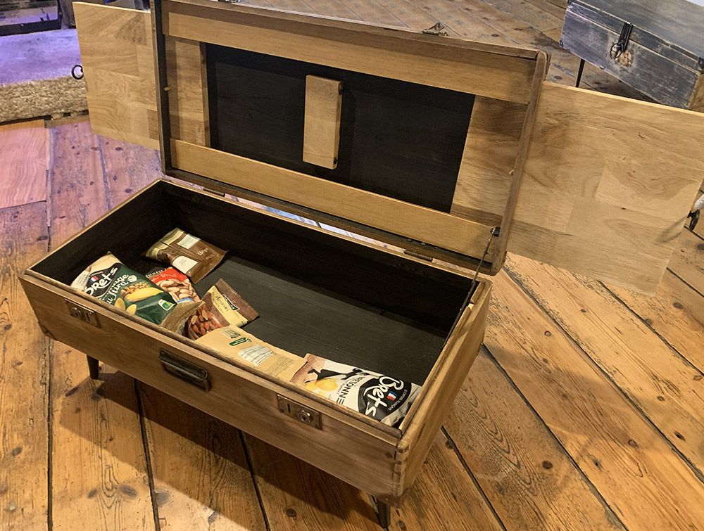 Transformation d'anciennes valises en bois : création de 2 rallonges en chêne